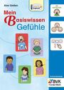 "Mein Basiswissen Gefühle" zeigt Kinder mit unterschiedlichen Emotionen und Symbole für Gefühle. BVK Förderwelt-Logo.