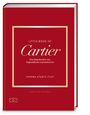 Titel: "Little Book of Cartier". Untertitel: "Die Geschichte der legendären Luxusmarke". Autor: Tamara Sturtz-Filby. Ein rotes Buchcover mit goldener Umrandung.