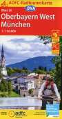 : ADFC-Radtourenkarte 26 Oberbayern West München 1:150.000, reiß- und wetterfest, E-Bike geeignet, GPS-Tracks Download, Div.