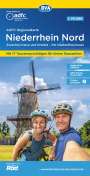 : ADFC-Regionalkarte Niederrhein Nord, 1:75.000, mit Tagestourenvorschlägen, reiß- und wetterfest, E-Bike-geeignet, mit Knotenpunkten, GPS-Tracks Download, KRT