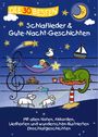 "Die 30 besten Schlaflieder & Gute-Nacht-Geschichten" steht über einer Nachtlandschaft mit Mond, Sternen und schlafendem Drachen.