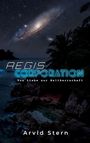 "Aegis Corporation. Von Liebe zur Weltherrschaft. Arvid Stern." Unter sternenklarem Himmel mit Galaxie und Palmen.