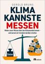Text: "Gerold Bruns. Klima kannste messen. Woher unser Wissen über den Klimawandel kommt – und warum wir trotzdem darüber streiten." Eine Waage mit "Daten" und Menschen mit Sprechblasen.