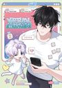 „Virtual Strangers“, bunte Manga-Illustration mit zwei Figuren, einer schaut auf ein Handy, der andere zwinkert und zeigt Peace.