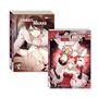 „SWEET BITE MARKS“ und „paper toons“; zwei Manga-Bände mit romantischen Anime-Figuren in stilvollen Outfits.