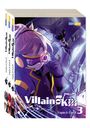 "Villain of Kii", "Fupin & EunJi", "paper toons". Zwei Manga-Bände mit stilisierten Charakteren in dynamischen Posen.