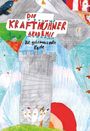 "Die Krafthühner Akademie: Die geheimnisvolle Karte." Illustration eines Schlosses mit Hühnern und bunten Schwertern.