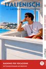 "Italienisch mit lustigen Kurzgeschichten", "Bagnino per vocazione - Rettungsschwimmer aus Berufung". Mann am Strand.