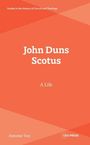 Titel: "John Duns Scotus: A Life". Oben: "Studies in the History of Church and Theology". Unten: Autor "Antonie Vos". Orange Hintergrund.