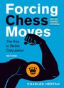 "Forcing Chess Moves" in Großschrift, mit einem stilisierten Arm und Schachfigur-Logo auf blauem Hintergrund.
