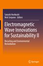 Text: "Satoshi Horikoshi, Nick Serpone, Editors, Electromagnetic Wave Innovations for Sustainability II, Recycling and Environmental Remediation." Hintergrund: Orange- und dunkle Violetttöne. Verlag: Logo unten rechts.