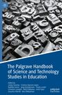 „The Palgrave Handbook of Science and Technology Studies in Education“, Hintergrund mit alten Druckbuchstaben.