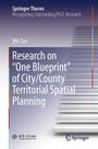 Text: "Springer Theses, Wei Zuo, Research on 'One Blueprint' of City/County Territorial Spatial Planning." Treppenmotiv.