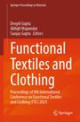 "Functional Textiles and Clothing" in Weiß auf orangefarbenem Hintergrund, darunter Springer-Logo.