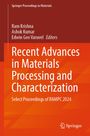 Text: "Recent Advances in Materials Processing and Characterization." Orange Hintergrund mit geometrischem Muster. Springer-Logo.