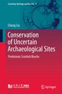 Titel: "Conservation of Uncertain Archaeological Sites: Prehistoric Scottish Brochs." Oben ein abstraktes blaues Muster.