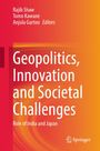 "Geopolitics, Innovation and Societal Challenges: Role of India and Japan". Oben links drei Editoren. Orange-rotes Design. Springer-Logo.