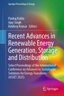 „Recent Advances in Renewable Energy Generation, Storage and Distribution.“ Bunter Hintergrund, Springer-Logo.