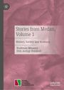 Text: "Stories from Medan, Volume 1. History, Society and Business. Budiman Minasny, Dirk Aedsge Buiskool."  
Unten links Logo, Hintergrund rosa.