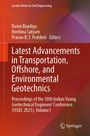"Buchcover mit Text: 'Latest Advancements in Transportation, Offshore, and Environmental Geotechnics'. Rote Farbverläufe. Springer-Logo unten rechts."