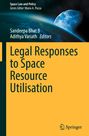 Oben steht "Space Law and Policy" und "Legal Responses to Space Resource Utilisation". Bild einer Erde im Weltraum.