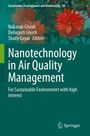 Text: "Nanotechnology in Air Quality Management." Herausgeber: Nabarun Ghosh, Debajyoti Ghosh, Shaily Goyal. Rote Blumen.