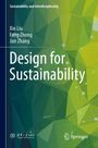 "Buchcover: Design for Sustainability. Autoren: Xin Liu, Fang Zhong, Jun Zhang. Grüne geometrische Muster."