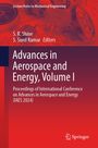 "Advances in Aerospace and Energy, Volume I" in weißer Schrift auf rotem Hintergrund, technisches Design.