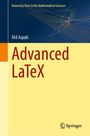 Oben: "University Texts in the Mathematical Sciences". Autor: "Md Aquib". Titel: "Advanced LaTeX". Springer-Logo.