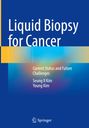 Text: "Liquid Biopsy for Cancer", "Current Status and Future Challenges", "Seung Il Kim, Young Kim". Bunte, geometrische Grafik. Logo unten.