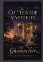 "The Cottentop Mysteries: The Ghostwriter" von Gaelyn Andrews. Eine elegante Villa bei Nacht und hellem Mond.