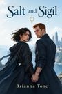 "Salt and Sigil" und "Brianna Tone". Zwei Menschen in Mänteln schauen zurück, Hintergrund ist eine Burg am Meer.