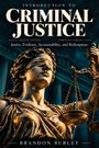 "Introduction to Criminal Justice" steht oben. Darunter: "Justice, Evidence, Accountability, and Redemption". Statue von Justitia.