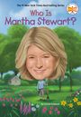 Text: "Who Is Martha Stewart?" und "by Crystal Hubbard". Illustration von einer großen lachenden Frau in einem Garten.