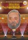 "Who Was Stephen Sondheim?" oben. Illustration eines Mannes im Theater, mit Zeitschrift "West Side Story" in der Hand.
