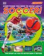 "Everything You Need to Know About Soccer! New Edition. The sport as you've never seen it before." Fußballspieler tritt Ball.