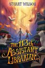 „Stuart Wilson. The 113th Assistant Librarian.“ Zwei Kinder in einer magischen Bibliothek mit fliegenden Büchern und Katzen.