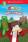 "Level 3 Reader", "Maizen JJ & Mikey", "Split the Village!". Minecraft-Charaktere auf einer grünen Wiese.