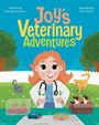 "Joy's Veterinary Adventures", von Lisa Joy Converse, illustriert von Cat Charm. Mädchen mit Stethoskop, Katze, Hund, Box mit Küken.