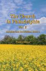 "The Church In Philadelphia Vol. 2 Insights into Revelation, Book 6 Paul Cozza." Ein gelbes Blumenfeld unter blauem Himmel.