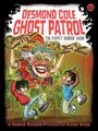 „DESMOND COLE GHOST PATROL: THE PUPPET HORROR SHOW.“ Cartoonstil: Zwei Kinder fliehen vor einer gruseligen Marionette.