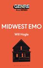 GENRE, A 33 1/3 SERIES. MIDWEST EMO von Will Hagle. Illustration eines Hauses auf orangefarbenem Hintergrund.
