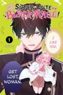 "My Super-Cute Black Mage!", "I like you.", "Get lost, woman." Illustration eines Mannes und eines Mädchens.