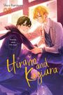 Cover eines Manga mit den Titeln „Hirano and Kagiura“, „Roomies again this year!“. Zwei junge Männer in freundschaftlicher Pose.