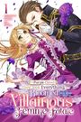 Titel: "The Purple Clavel: They Took Everything, So I've Bloomed Once More as a Villainous Femme Fatale." Illustration: Eine Frau in lila Kleid, von Mann gehalten. 