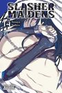 "SLASHER MAIDENS 14" zeigt eine gezeichnete Frau mit Ketten und freizügiger Kleidung. "Parental Advisory: Explicit Content."