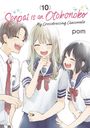 „Senpai is an Otokonoko (10) My Crossdressing Classmate“ steht oben. Drei animierte Schüler in Schuluniformen lachen.