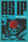 Text: „AS IF“, „STORIES“, „BEN TUFNELL“. Darstellung eines Totenkopfs mit rotem Ziel auf blauem Hintergrund.
