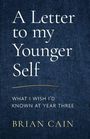 Text: "A Letter to my Younger Self: What I Wish I'd Known at Year Three – Brian Cain". Dunkelblauer Hintergrund.