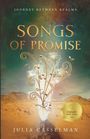 "Songs of Promise", "Journey Between Realms", "Julia Casselman", "Christlit Book Award 2026". Mystischer Wüstenhintergrund.